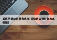 某区块链公司财务表格[区块链公司财务怎么做账]