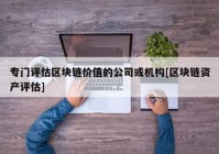 专门评估区块链价值的公司或机构[区块链资产评估]